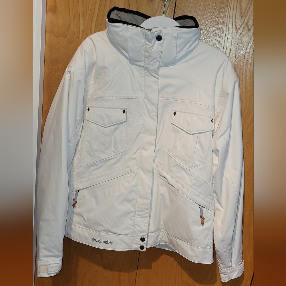 Columbia White Ski Snow Jacket